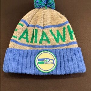 Mitchell & Ness Gray and Blue Beanie